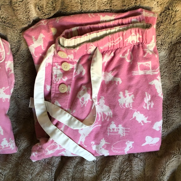 NICK&NORA PJS, VERY RARE, SZ M, HORSE/WESTERN, PINK/WHITE FLANNEL, EUC-NO FLAWS - Picture 15 of 16